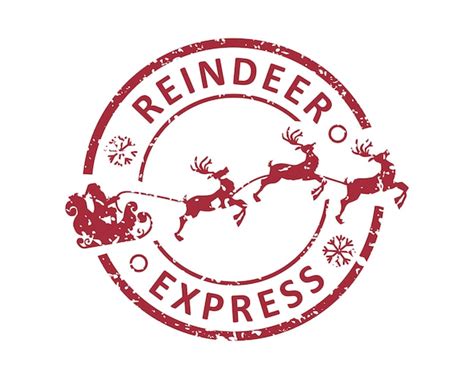 Premium Vector North Pole Mail Made By Santa Express Delivery Grunge