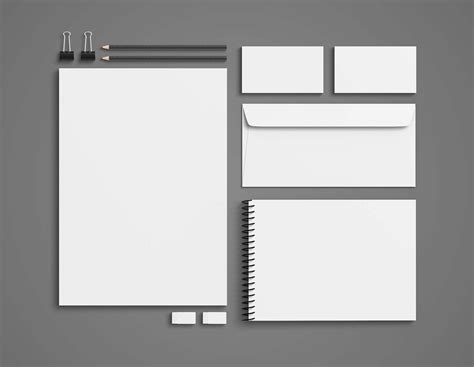 Free Top View Stationery Mockup Psd