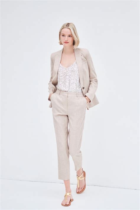 Tailleur pantalon femme lin Caroll Bien habillée