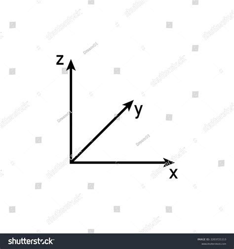 space coordinate system  white stock vector royalty