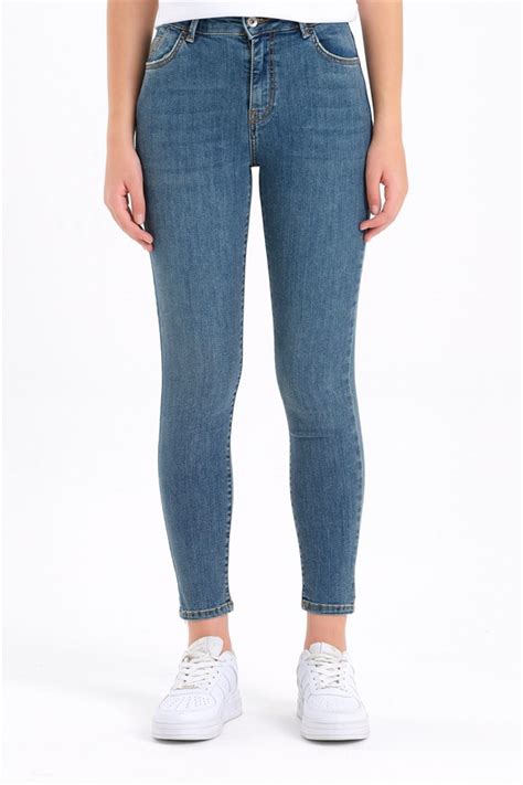 Gabriella Koyu Mavi Likral Skinny Jean Pantolon Vena