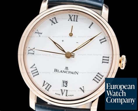 Blancpain 6613 3631 55B Villeret 8 Days Manual Wind 18k Rose Gold