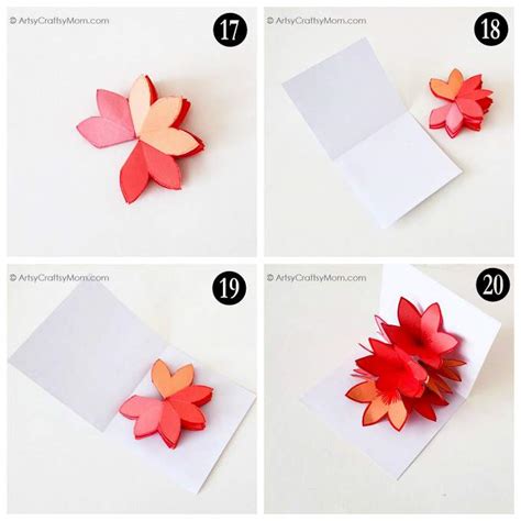 How To Make Pop Up Flower Card Step By Best Flower Site