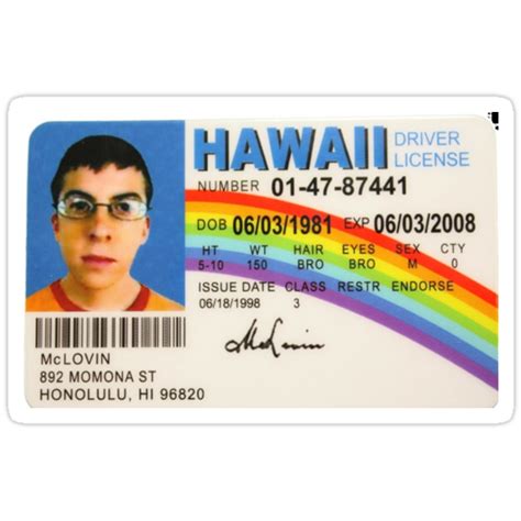 Printable Mclovin Id Printable Templates