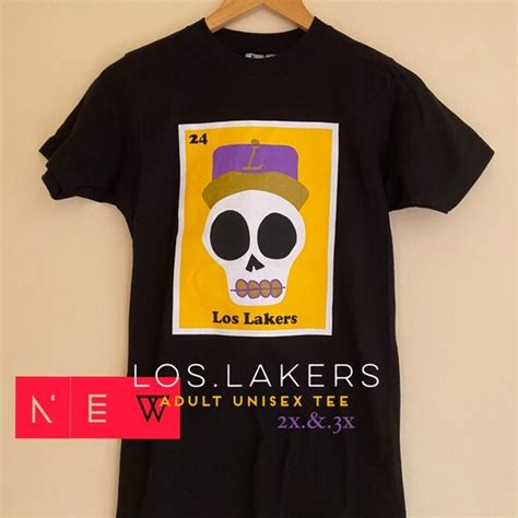 Adult 2x And 3x Los Lakers Sugar Skull Tee Etsy