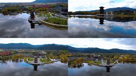 航拍山西太原4a景区晋文公祠秋景 3840x2160 高清视频素材下载 编号 9874952 实拍视频 光厂 Vj师网