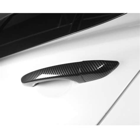 Carbon Fiber ABS Car Side Door Handle Cover Trim For Genesis G70 2022