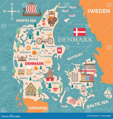 Denemarken Kaart Kaart