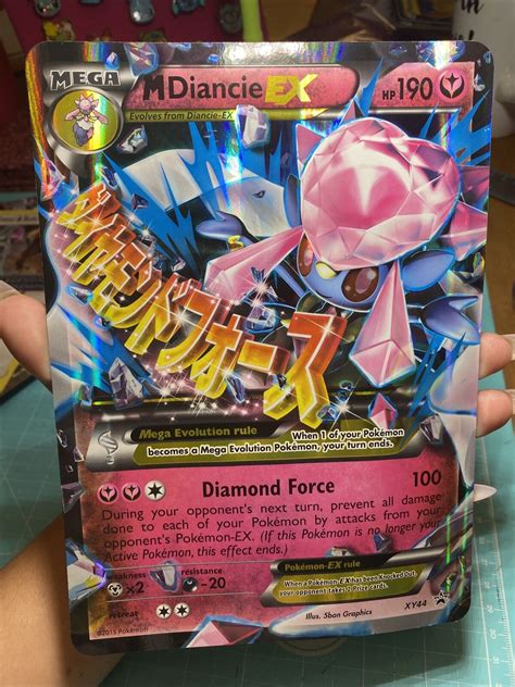 Jumbo Oversize MEGA M DIANCIE EX XY44 BLACK STAR PROMO HOLO FOIL