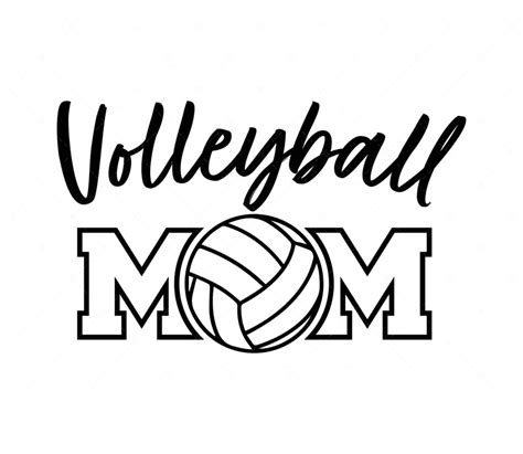 Volleyball Mom Svg Pdf Png Volleyball Svg