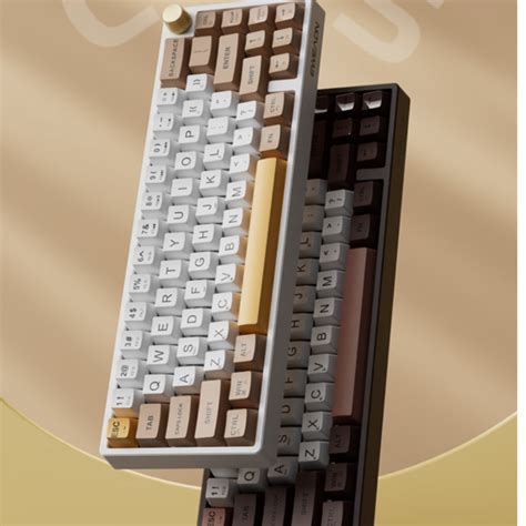 Eweadn C V Tri Mode Gasket Mount Hot Swappable Mechanical Keyboard Dark Brown Vibe Gaming