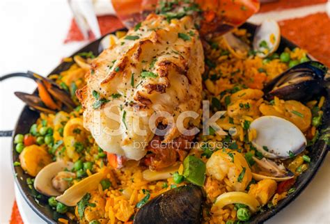 Paella With Lobster Stock Photo Royalty Free Freeimages