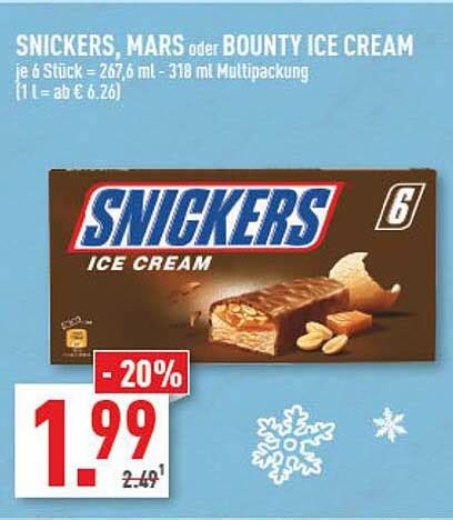 Snickers Mars Oder Bounty Ice Cream Angebot Bei Marktkauf Prospekte De