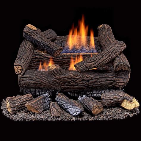 Bluegrass Living Ventless Log Set 18in Red Oak 30000 Btu Dls Heat Output 30000 Btu Hour