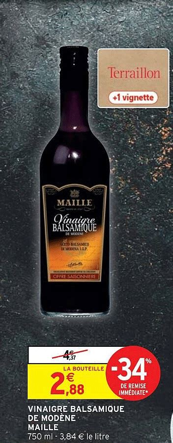 Promo Vinaigre Balsamique De Modène Maille chez Intermarché Hyper