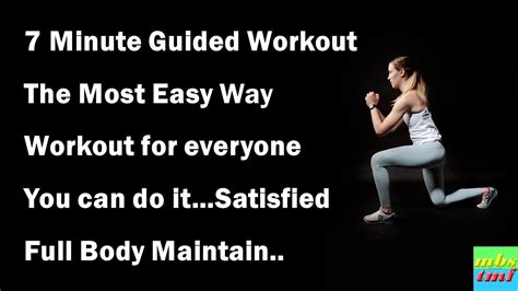 7 Minute Workout Guided Workout Easy 7 Minute Exercise Youtube