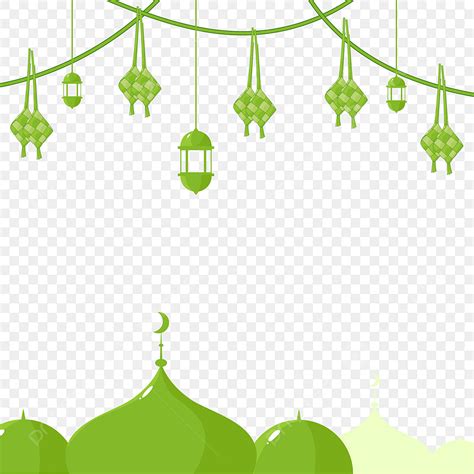 Eid Mubarak Mosque Vector Hd Png Images Ketupat Png Dan Vektor Untuk