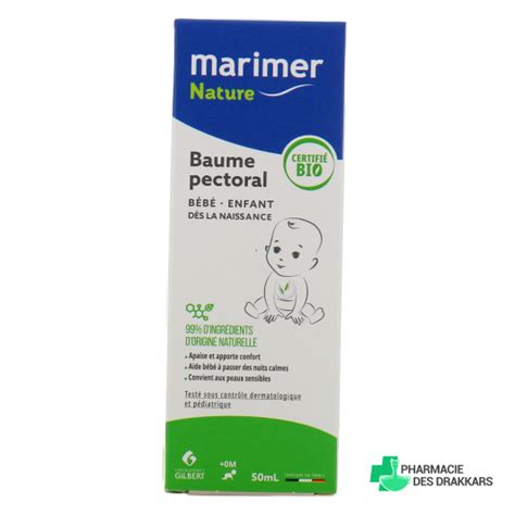 Marimer Nature Baume Pectoral Bio Adulte ou Bébé Enfant