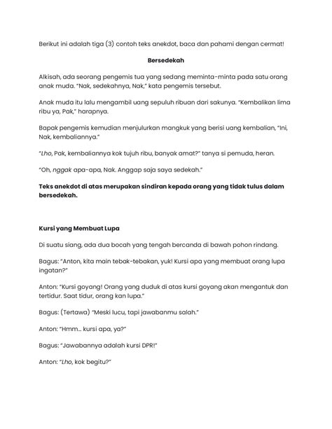 contoh teks anekdot ary yulistiana halaman    pubhtml
