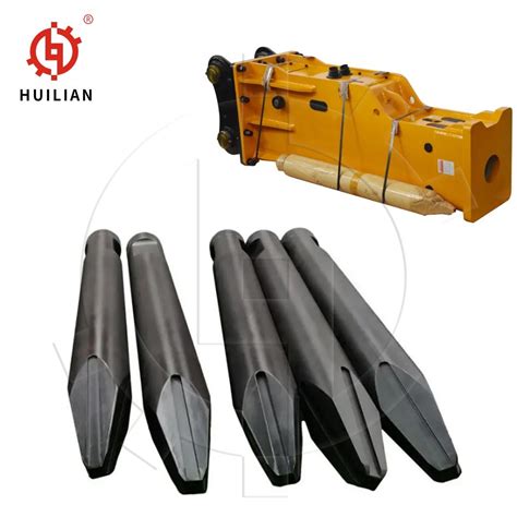 Rammer Excavator Hydraulic Hammer Breakers Chisels With Chisels Side