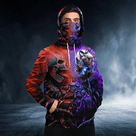 King Skull 3d Bandana Hoodie Skull And Viking Graphic Tees 3d All