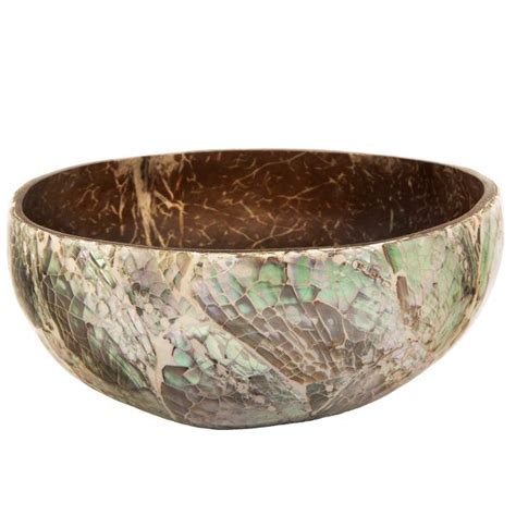 Coconut Bowl - Shell-Adorned Exterior - Decor | Luv A Le