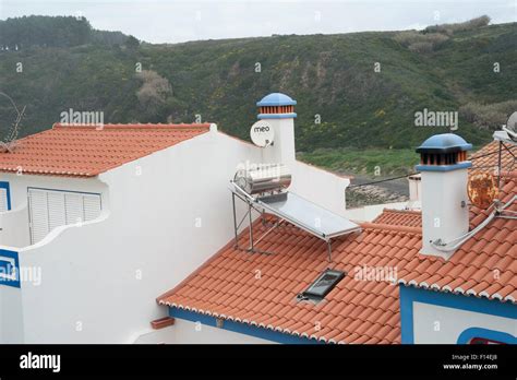 Solar Panels At Praia De Odeceixe Portugal Stock Photo Alamy