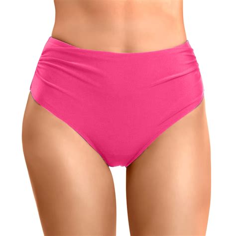 GEWSEY Bikini Bottoms For Women Mid Rise Full Coverage Bathing Suit Swimsuit Basic Swim Briefs