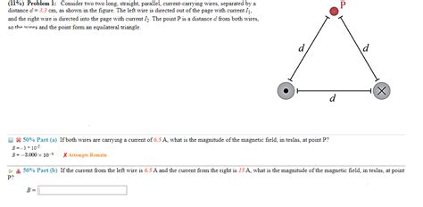 Solved 11 Problem 1 Consider Two Two Long Straight Chegg