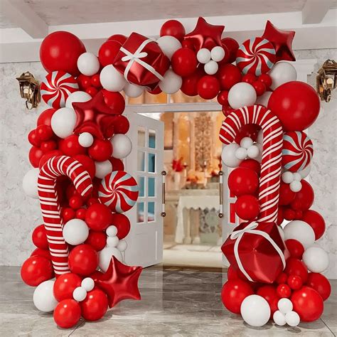 Christmas Balloon Garland Arch Xmas Party Supplies Decorations With