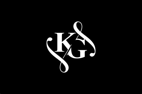 KG Monogram Logo Design V6 By Vectorseller TheHungryJPEG