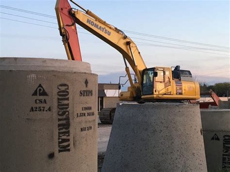 Sewer Upgrades And Road Widening Coldstream Concrete Cold Stream Concrete