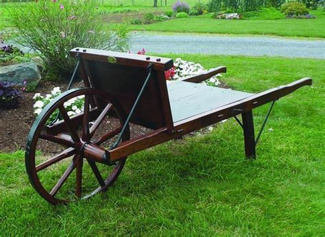 Amish Old Fashioned Wheelbarrow Large Rustic Wooden Wheelbarrow Wheelbarrow Rustic