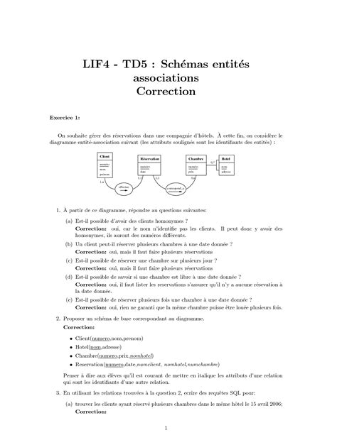 Solution Bases De Donnees Exercices Corriges Studypool