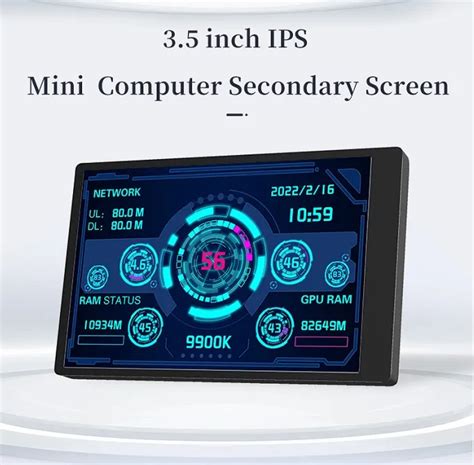 3 5 Inch IPS Type C Secondary Screen Computer CPU GPU RAM HDD