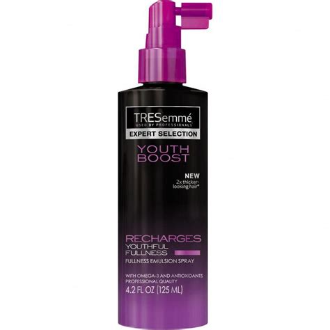 Tresemmé Youth Boost Emulsion Spray Which Keeps Hair Looking Young And Thiiick Hair Looks