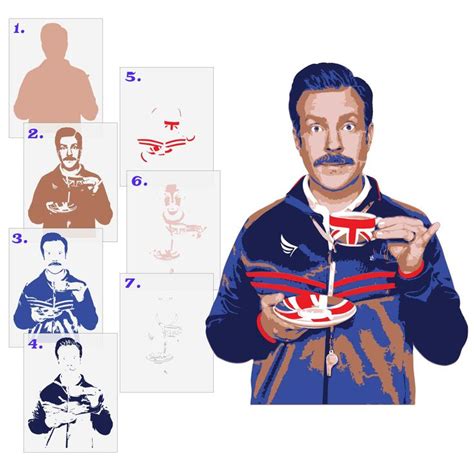 Ted Lasso 7 Layer Stencil Set Stencils Ted Lasso