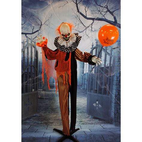 Haunted Hill Farm Life Size Animatronic Clown With Lights And Sound Indoor Or Covered Outdoor