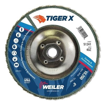 Weiler Tiger X Flap Discs Pressure Solutions