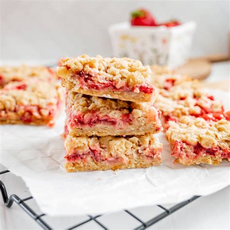 Strawberry Oatmeal Bars Caitlins Table