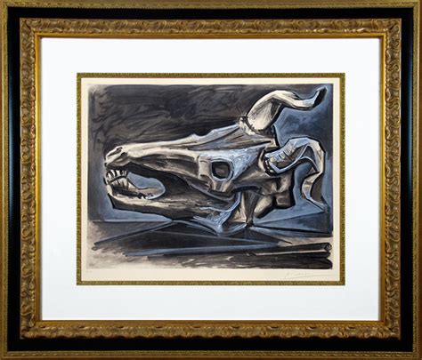 Pablo Picasso Crâne De Chèvre Sur La Table Goat’s Skull On The Table 1953 Etching S