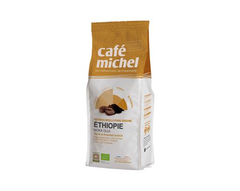 Pur arabica Éthiopie Moka Guji Moulu bio et équitable 250gr I Café Michel