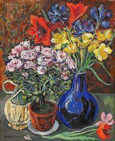 Still Life With Flowers By Albin Amelin Swedish I