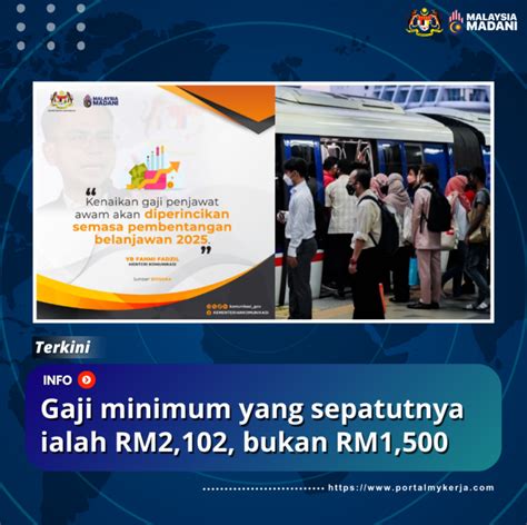 Gaji Minimum Bakal Dinaikkan Rm My Kerja