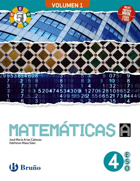 Matemáticas 4 A Eso 3 Volúmenes Proyecto 5 Etapas Arias Cabezas José María BruÑo