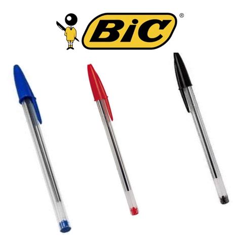 Canetas Bic Cristal Original Azul Vermelha E Preta Shopee Brasil