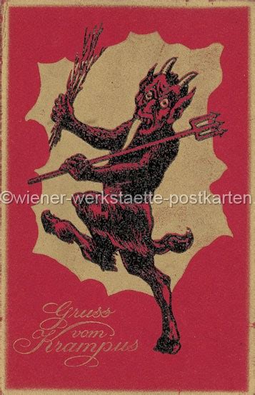 Krampus um 1920 Wiener Werkstätte Postkarten