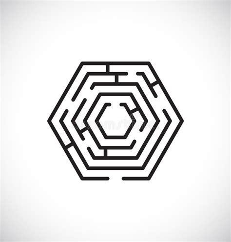 Labyrinth Icon Maze Symbol Stock Vector Illustration Of Isolated