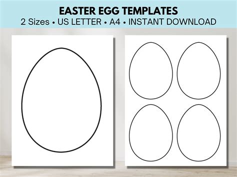 Easter Egg Template A4