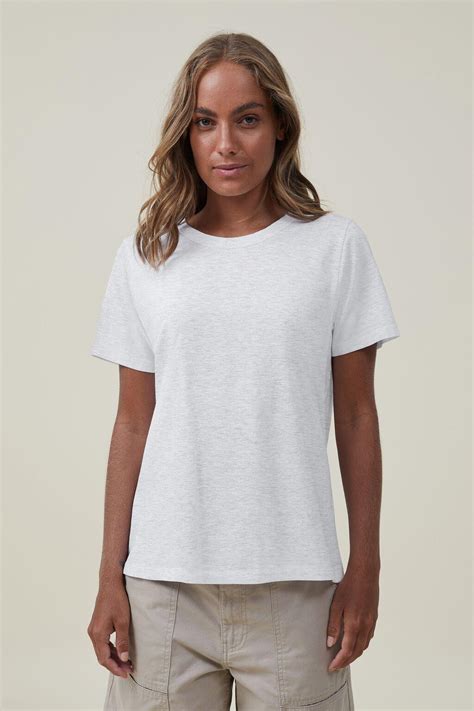 The 91 Classic Organic Tee Light Grey Marle Cotton On T Shirts